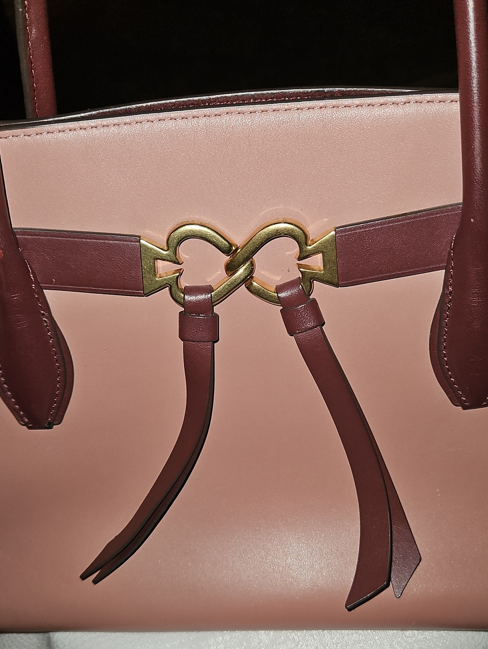 Kate Spade Toujours Large Leather Satchel Pink & Mauve Handbag  Or Crossbody - Picture 10 of 12